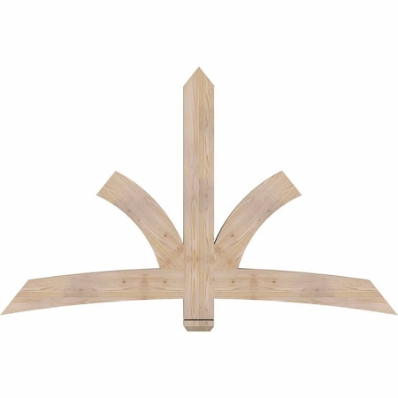 Ekena Millwork Davenport Smooth Timber Gable Bracket, Douglas Fir, 72"W x 45"H x 3 1/2"D x 5 1/2"F, 15/12 Pitch GBW072X45X0406DAV00SDF